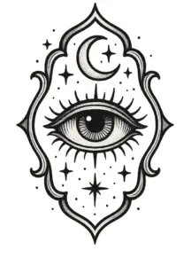 tattoovorlage-mystisches-auge-mit-mond-und-sternen