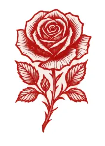 tattoovorlage-rote-rose-in-voller-bluete