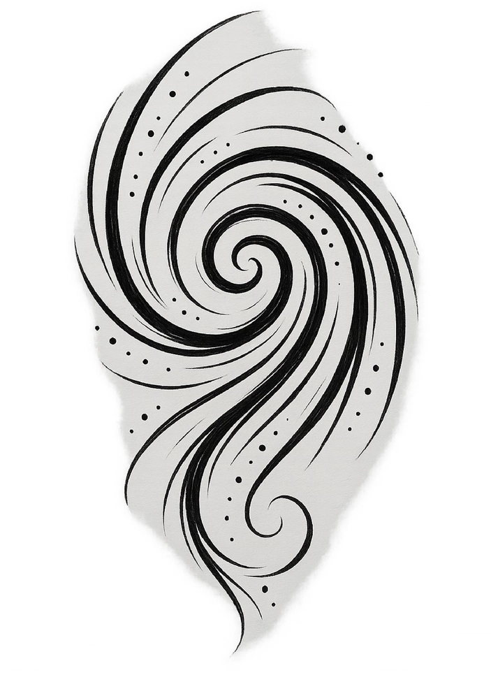 Tattoovorlage Spirale im Tribal-Stil für den Unterarm