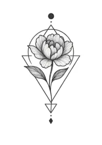 tattoovorlage-stilisierte-blume-geometrische-formen