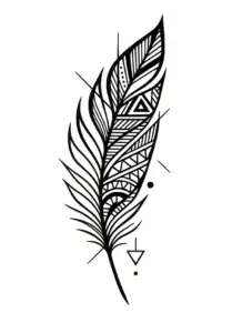 tattoovorlage-stilisierte-feder-geometrische-muster