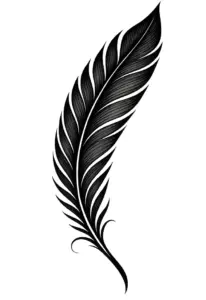 tattoovorlage-stilisierte-feder-mit-elegantem-schwung