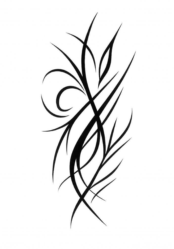 Tattoovorlage Tribal Design mit dynamischen Linien für Oberarm
