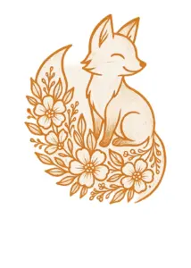 tattoovorlage-verspielte-fuchsfigur-mit-blumenmuster