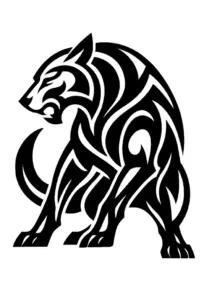 tattoovorlage-wolf-im-tribal-stil-fuer-den-ruecken