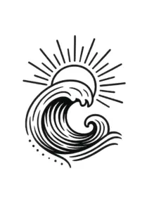 welle-sonnenstrahlen-tattoo-motiv-fuer-maenner